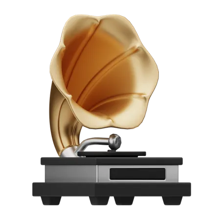 Gramofone  3D Icon