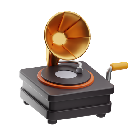 Gramófono  3D Icon