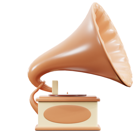 Gramophone  3D Icon