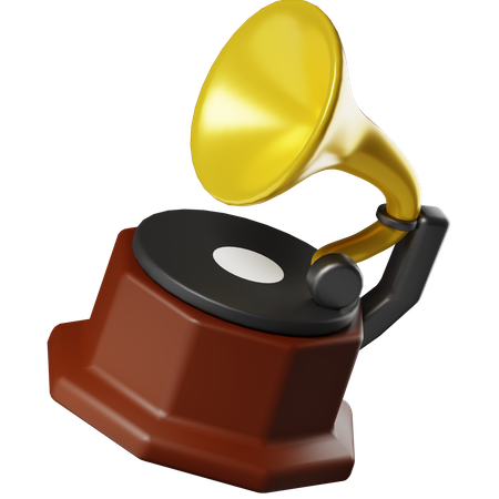 Gramophone  3D Icon