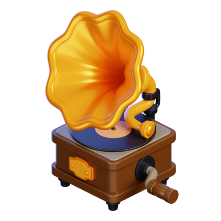 Gramophone  3D Icon