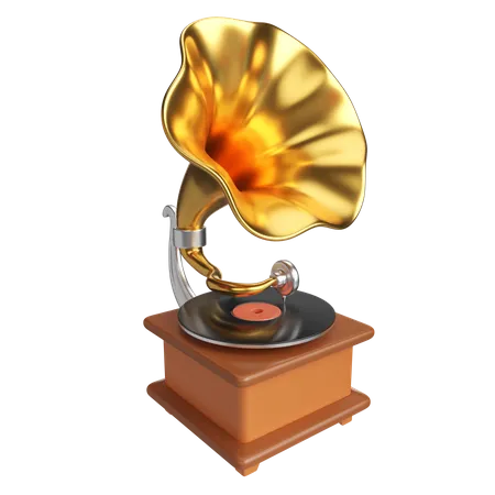 Gramophone  3D Icon