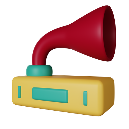 Gramophone  3D Icon