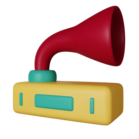 Gramophone  3D Icon