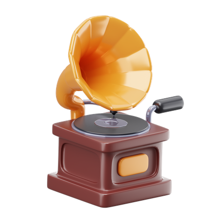 Gramophone  3D Icon