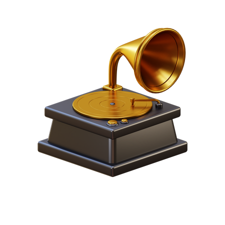 Gramophone  3D Illustration