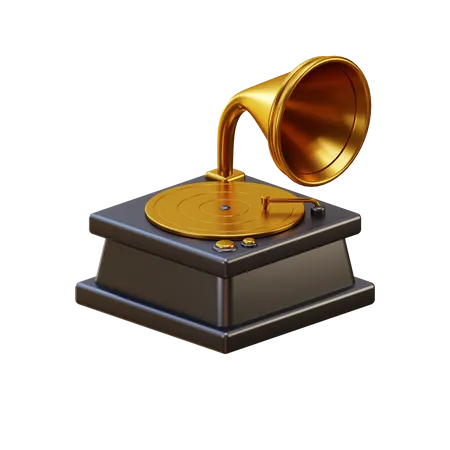 Gramophone  3D Illustration