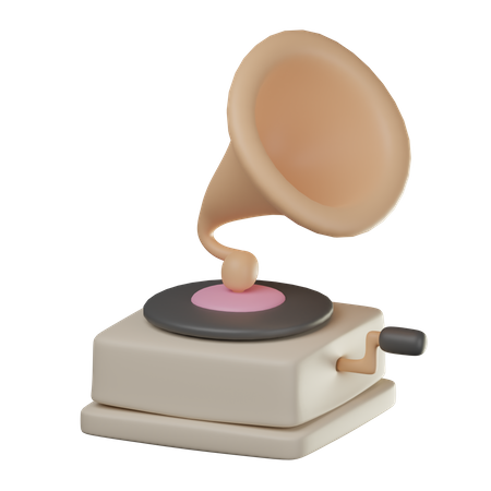Gramophone 3D Icon