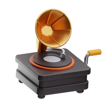 Gramophone  3D Icon