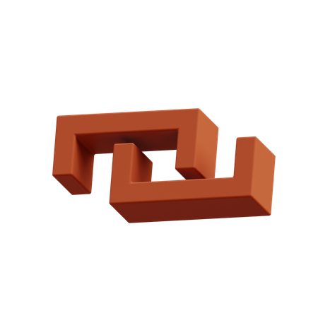 Grampo duplo  3D Icon