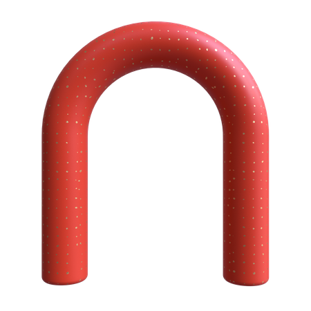 Gran arco cilíndrico  3D Illustration