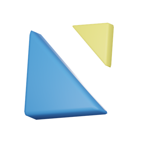 Grand et petit triangle  3D Icon