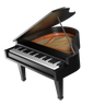grand piano 3d logo