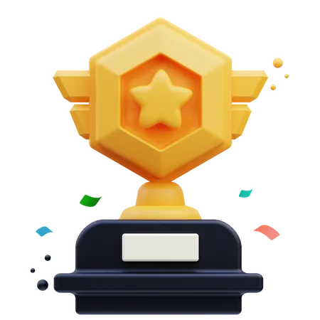 Trophy 3 D Illustration Assets 3D Icon