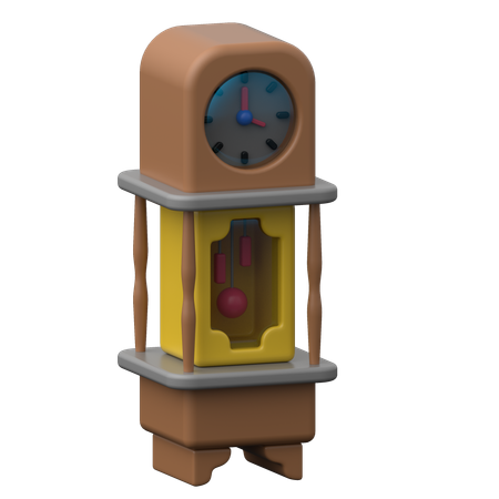 柱時計  3D Icon