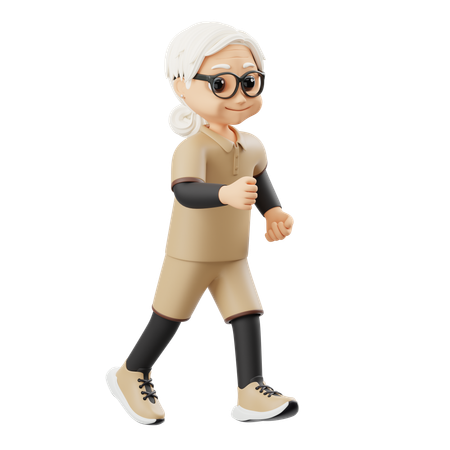 Grandma Runs  3D Icon