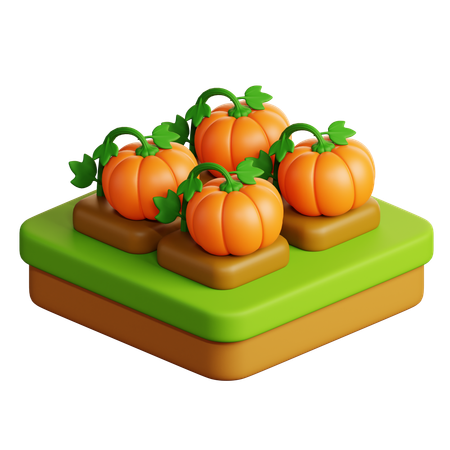 Granja de calabazas  3D Icon