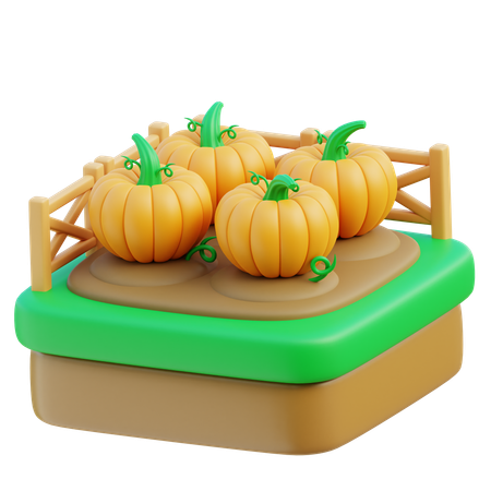 Granja de calabazas  3D Icon