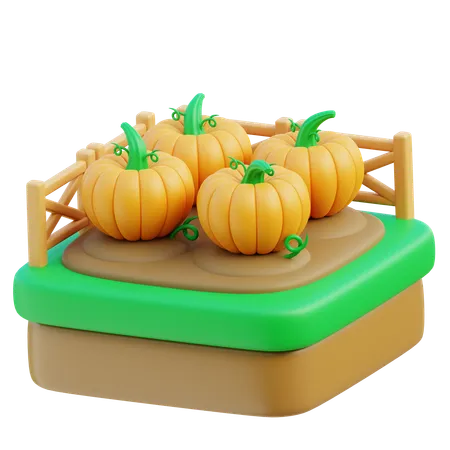 Granja de calabazas  3D Icon