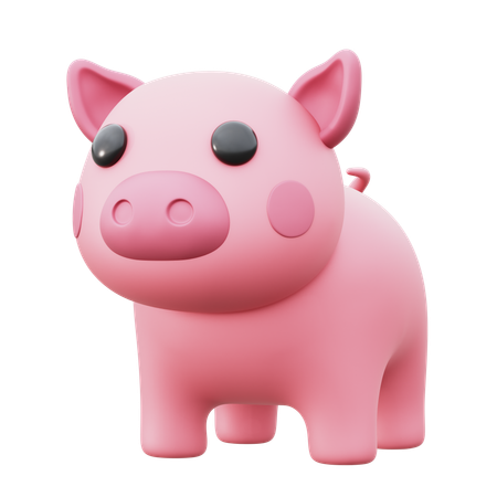Granja de cerdos  3D Icon