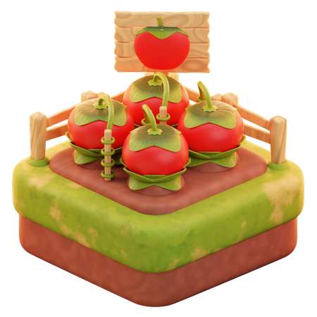 Granja de tomates  3D Icon