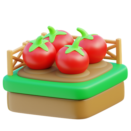 Granja de tomates  3D Icon