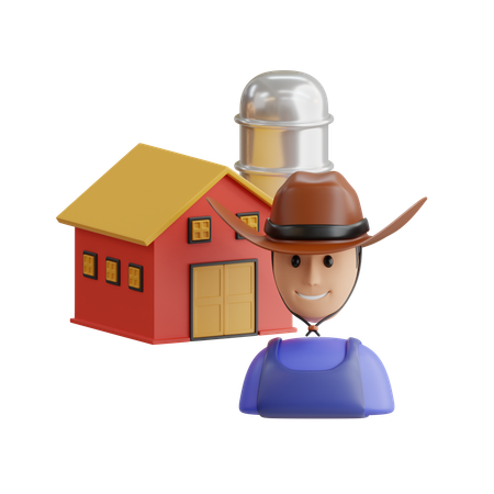 Agricultor  3D Icon