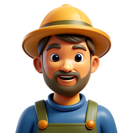 Agricultor  3D Icon