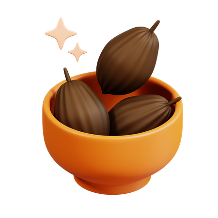 Granos de cacao  3D Icon