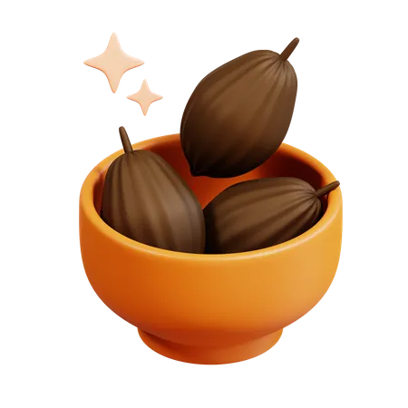 Granos de cacao  3D Icon