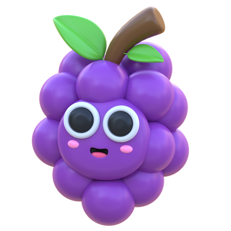 Grape  3D Icon