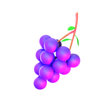 Grape  3D Icon