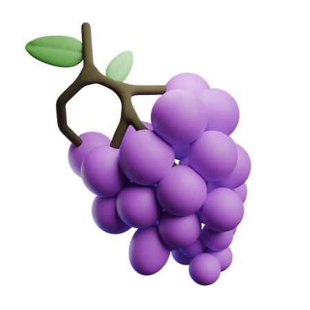 Grape  3D Icon