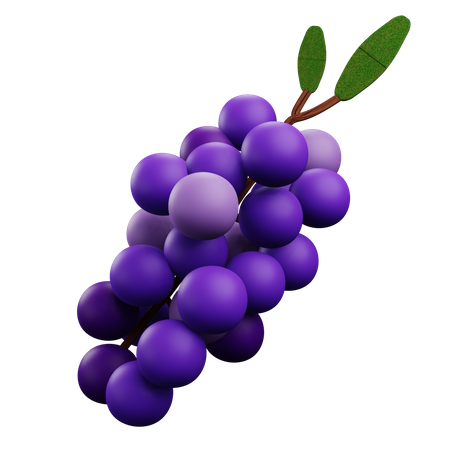 Grape  3D Icon