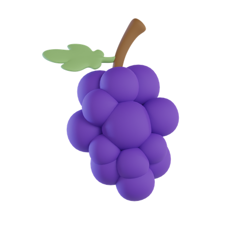 Grape  3D Icon