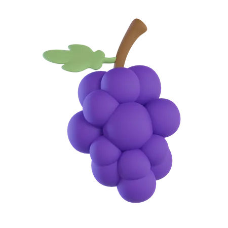 Grape  3D Icon