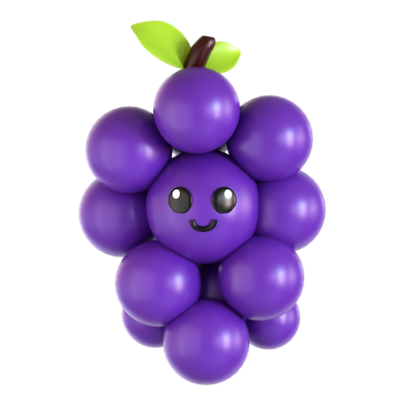 Grape  3D Icon