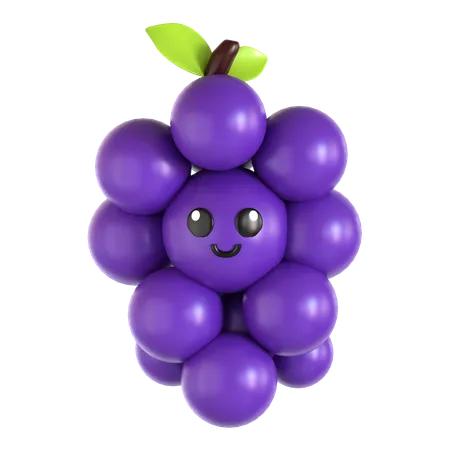 Grape  3D Icon