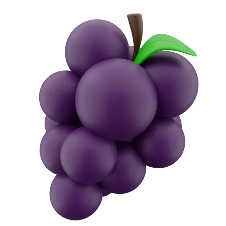 Grape  3D Icon