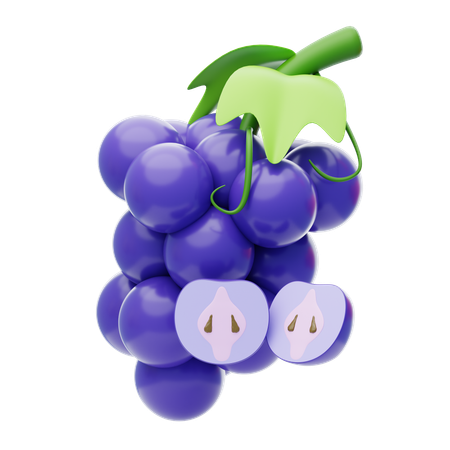 Grape  3D Icon