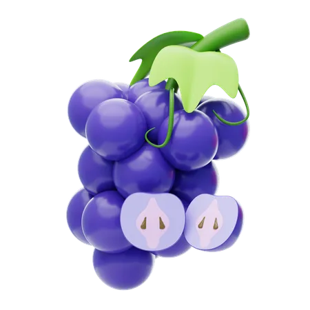 Grape  3D Icon