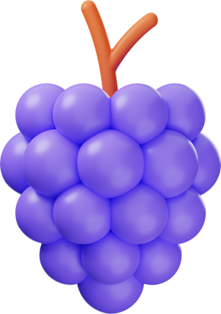 Grape  3D Icon