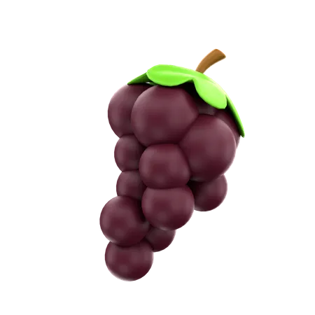 3 D Render Fruit Grape Illustration 3D Icon