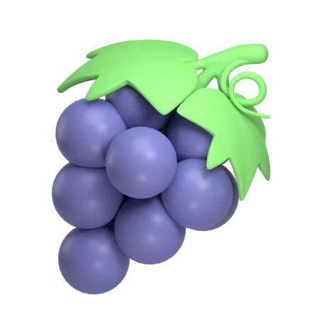Grape  3D Icon