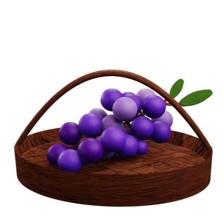 Grape Basket  3D Icon