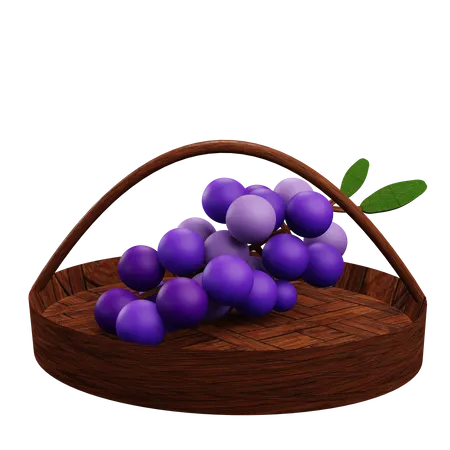 Grape Basket  3D Icon