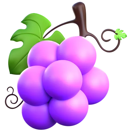 Grape Bunch  3D Icon