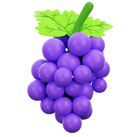 Grape Bunch 3D Icon