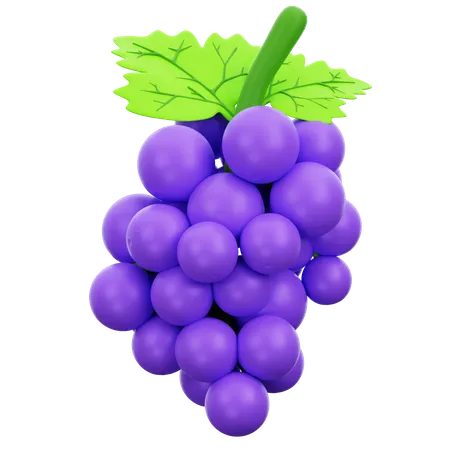 Grape Bunch 3D Icon