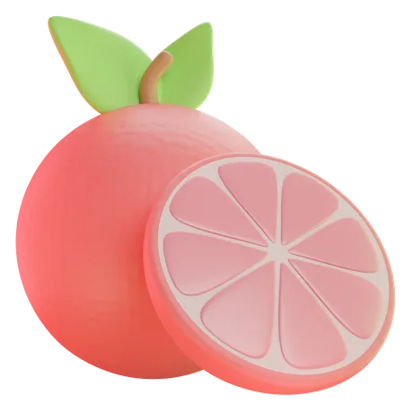 Grapefruit 3 D Icon Illustration 3D Icon